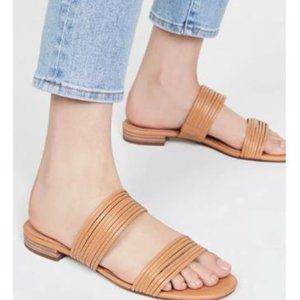 Madewell The Meg Slide Sandal in Leather